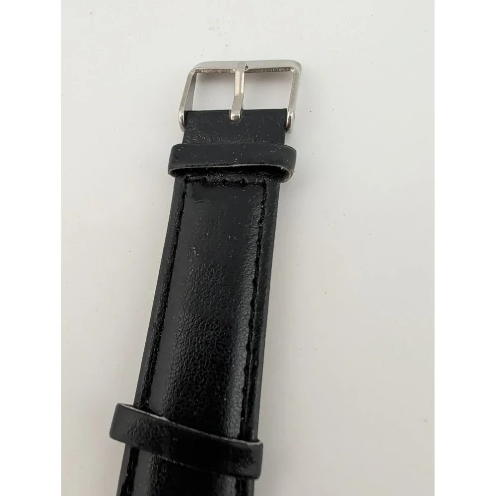Eiger Sports Edition Men's Watch 41mm Silver Case Black Band- New Battery